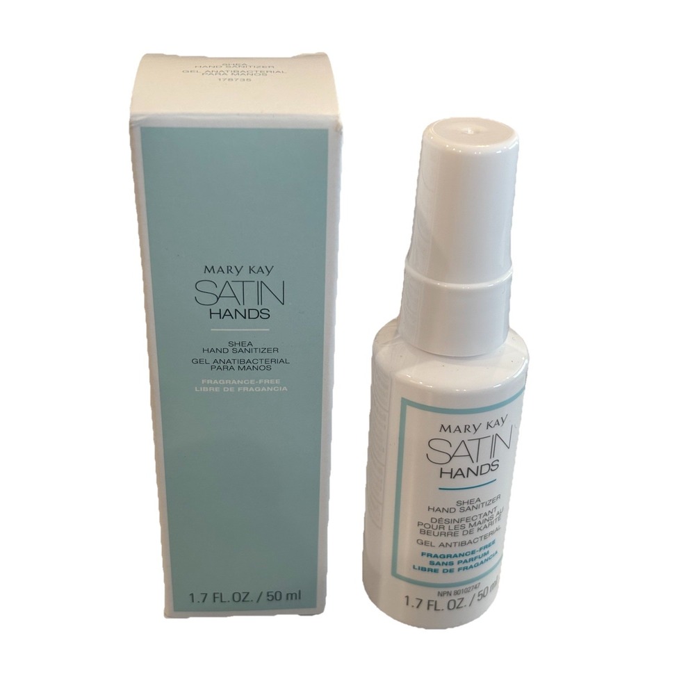 New Mary Kay Fragrance-Free Satin Hands Moisturizing Shea Sanitizer Spray